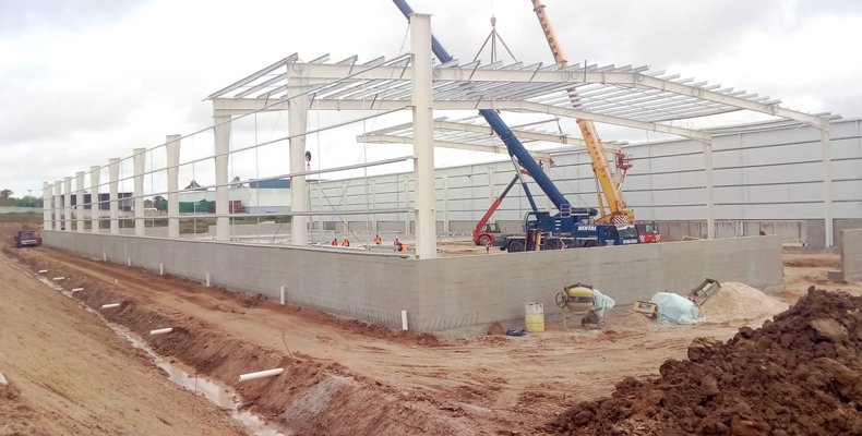 Prosiguen las obras del nuevo edificio logístico para Gertil