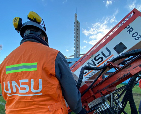 Trabajamos en los sondeos previos para la remodelación en el Estadio Centenario