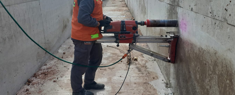 Nueva unidad de negocios en Linsu: pases en hormigón y otros materiales con Escaneo Estructural